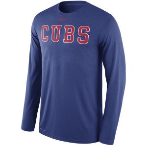 Chicago Cubs Nike Legend Wordmark 1.6 Long Sleeve Performance T-Shirt