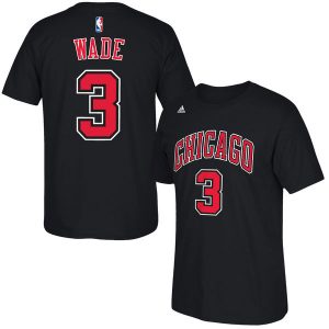 Dwyane Wade Chicago Bulls adidas Net Number T-Shirt